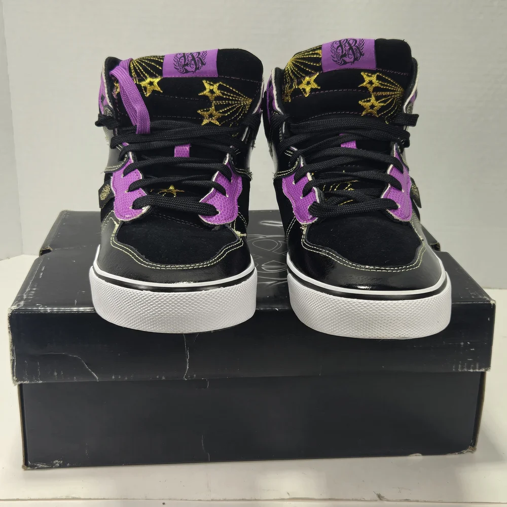 Public Royalty Funk-Shooter Black Purple Men's High-Top Sneakers Size 10